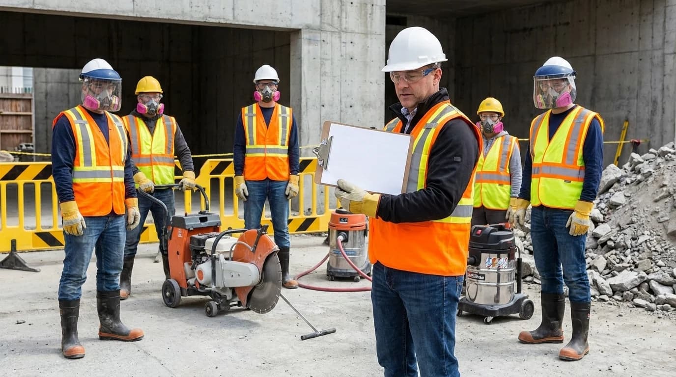 Demolition and Concrete Cutting PPE Checklist: What Crews Need Before Work Starts