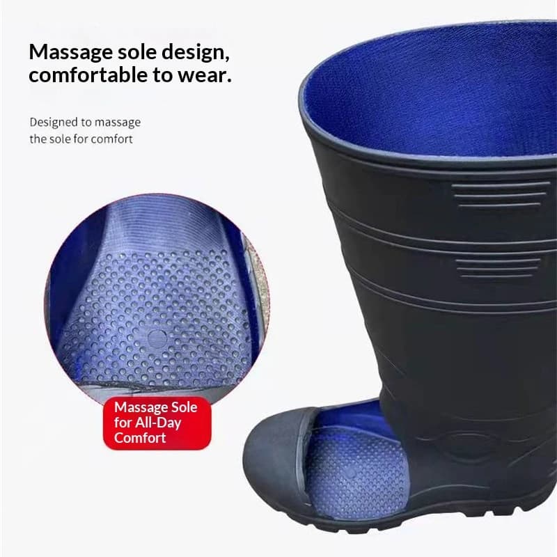 S5 Anti-Static Waterproof PVC Safety Boots with Steel Toe & Midsole 4