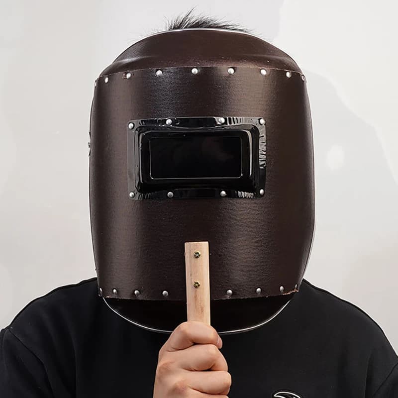 COROTC Handheld Welding Face Shield, Anti-UV/Anti-Spatter, Solar Powered 3
