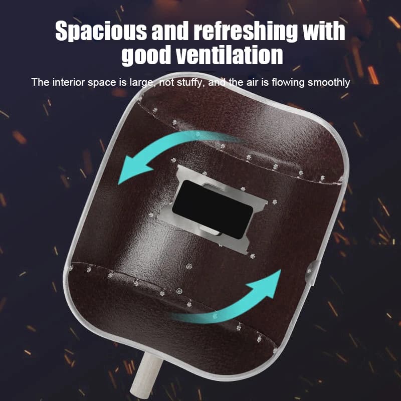 COROTC Handheld Welding Face Shield, Anti-UV/Anti-Spatter, Solar Powered 6