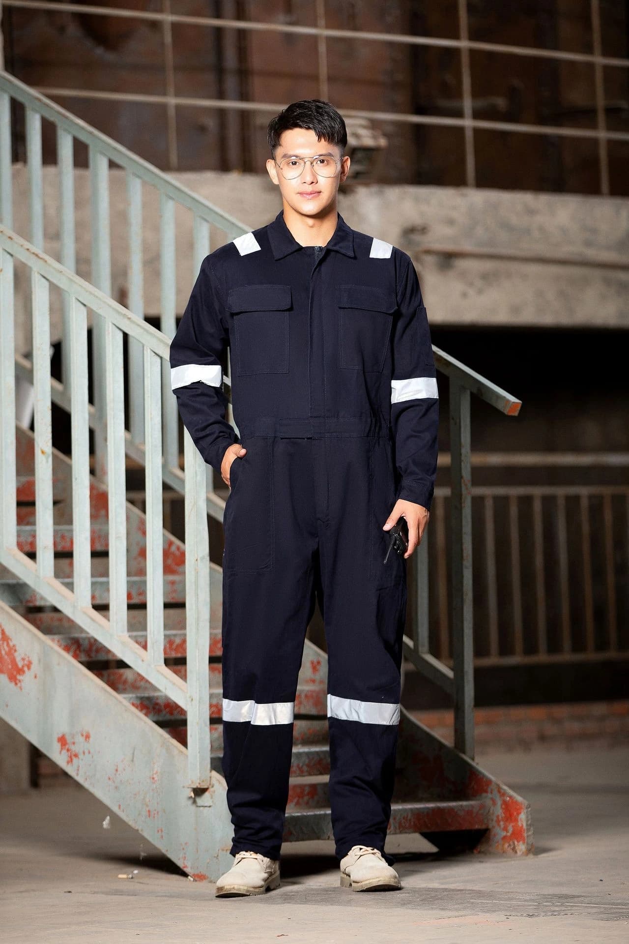 Cotton Reflective Work Coverall 5