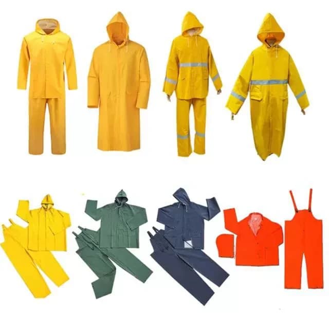 Yellow PVC/Polyester Rain Suit Set - XL