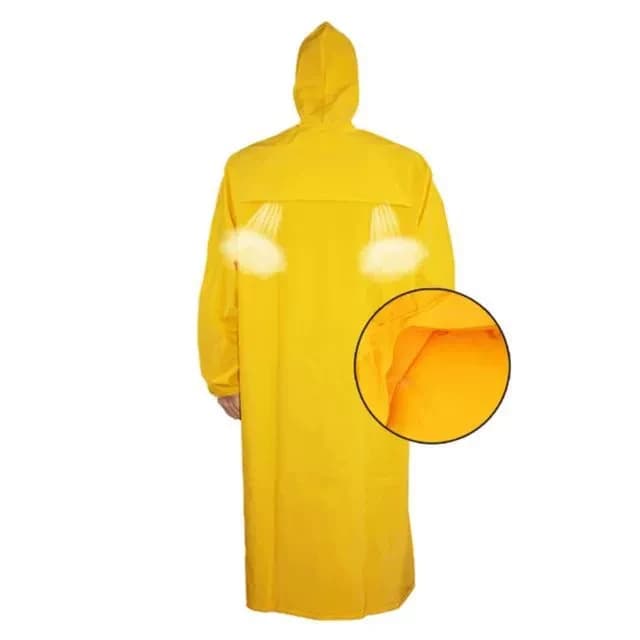 Yellow PVC/Polyester Rain Suit Set - XL 5