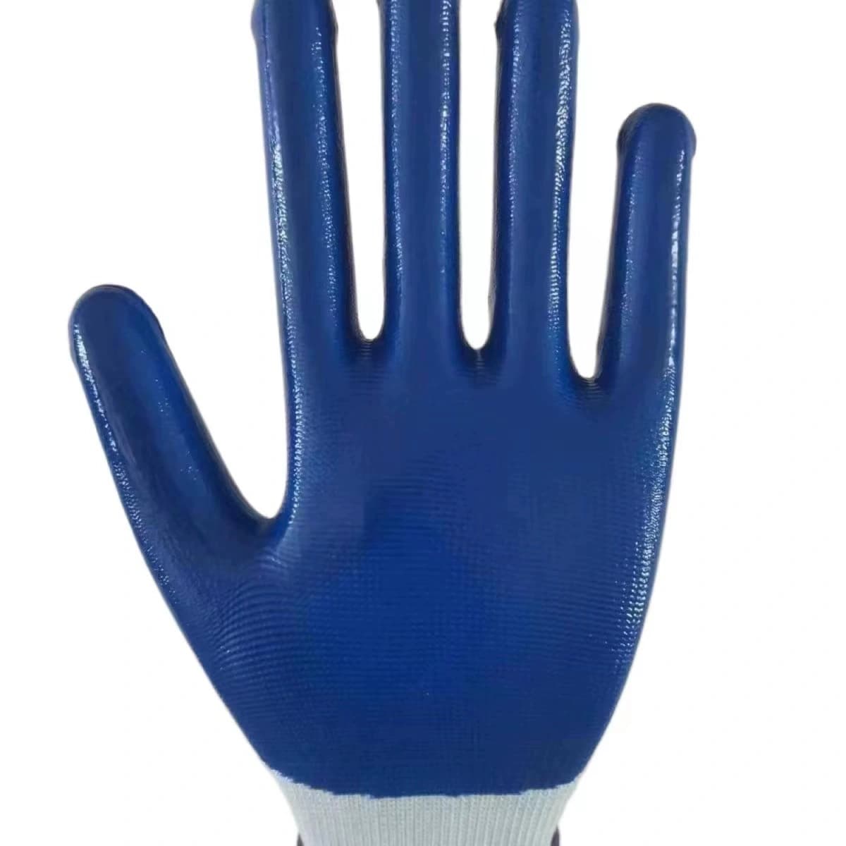 Blue N518 nitrile-coated work gloves