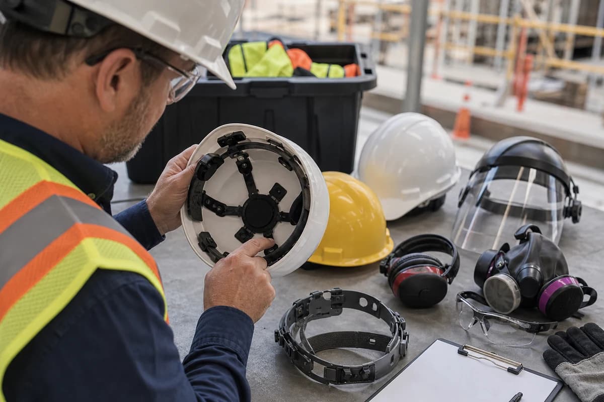 Field checks should confirm the marked Type, Class, shell condition, suspension, accessories, and replacement parts.