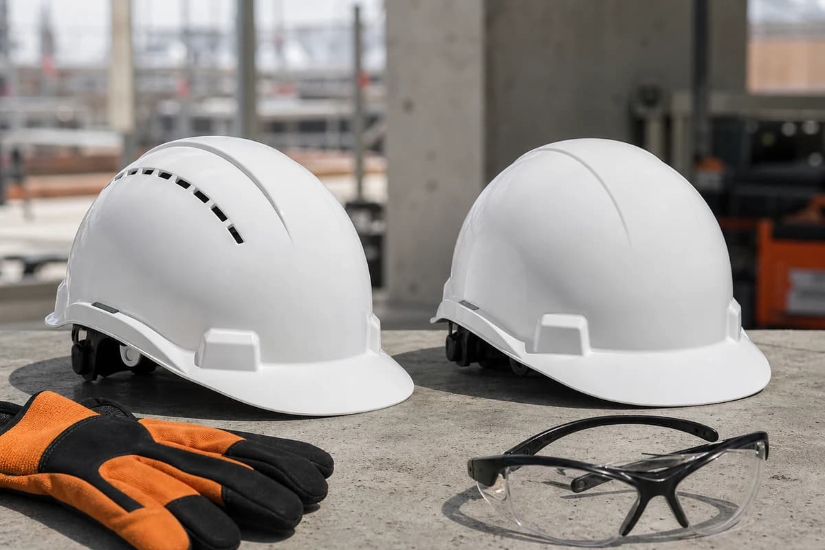 Vented and non-vented shells should be checked against the required hard hat electrical class before buying.