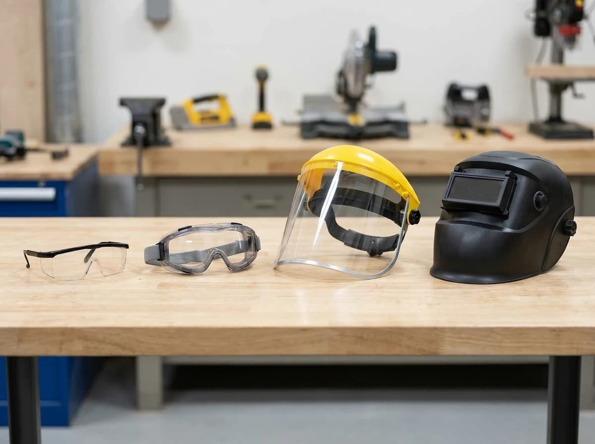 Safety glasses, goggles, face shields, and welding helmets solve different problems and should not be treated as interchangeable.