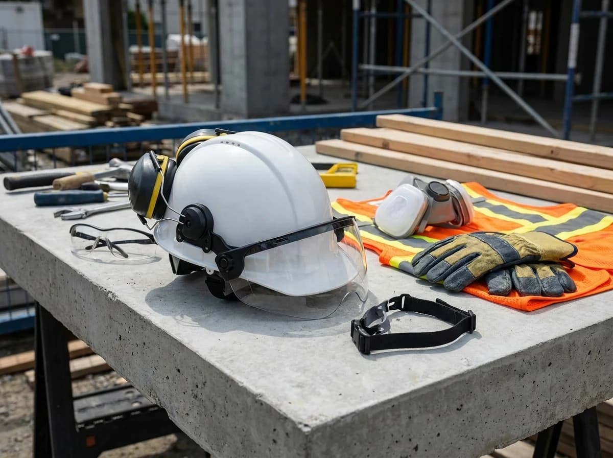 Hard hats must work with eye protection, hearing protection, respirators, face shields, lights, and fall protection gear.