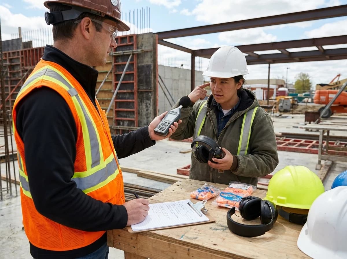 Construction noise compliance starts with knowing the applicable OSHA construction noise table and where hearing protection must be used.