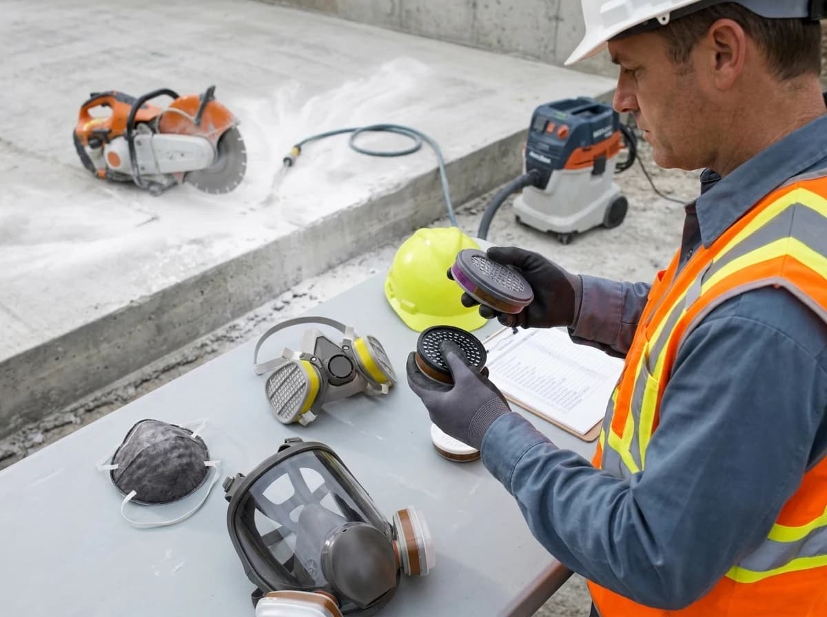 OSHA silica Table 1 connects task, control method, duration, and when respiratory protection is required.