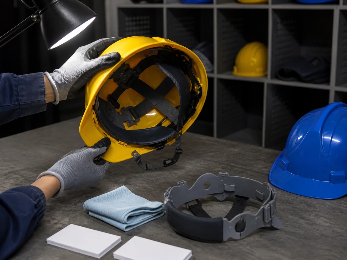 Inspection and replacement decisions follow impact history, product condition, storage, records, and the manufacturer instructions.
