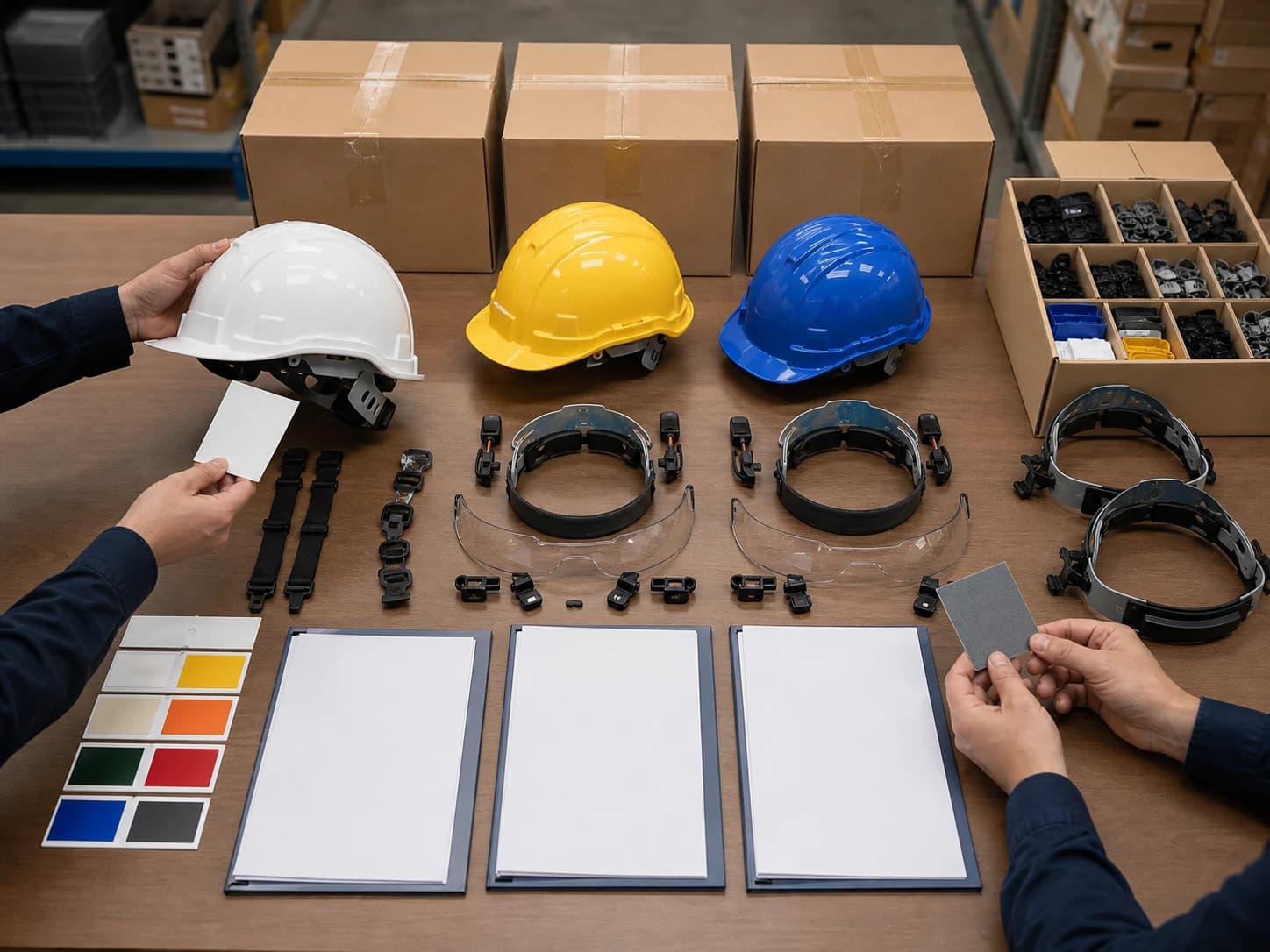 A quote-ready helmet RFQ locks the model evidence, shell construction, fit system, accessories, sample, quantities, and substitution controls.