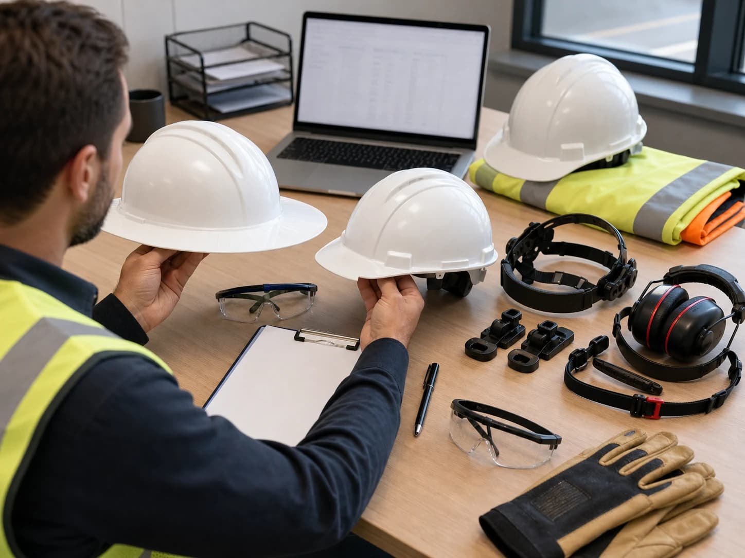 A strong RFQ separates full brim and cap style options while keeping Type, Class, accessories, and documentation visible.