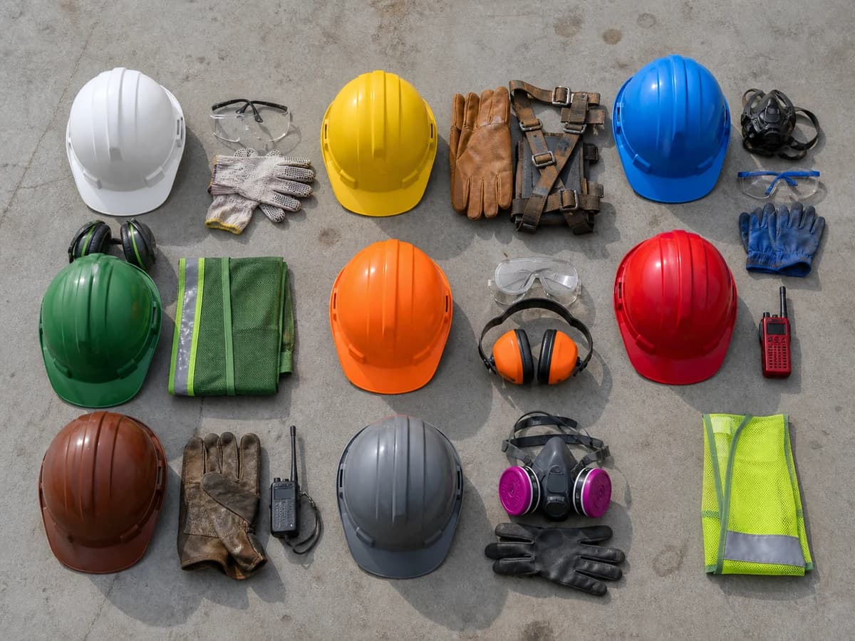 Example color assignments can support site communication, but they are project rules rather than proof of safety performance.