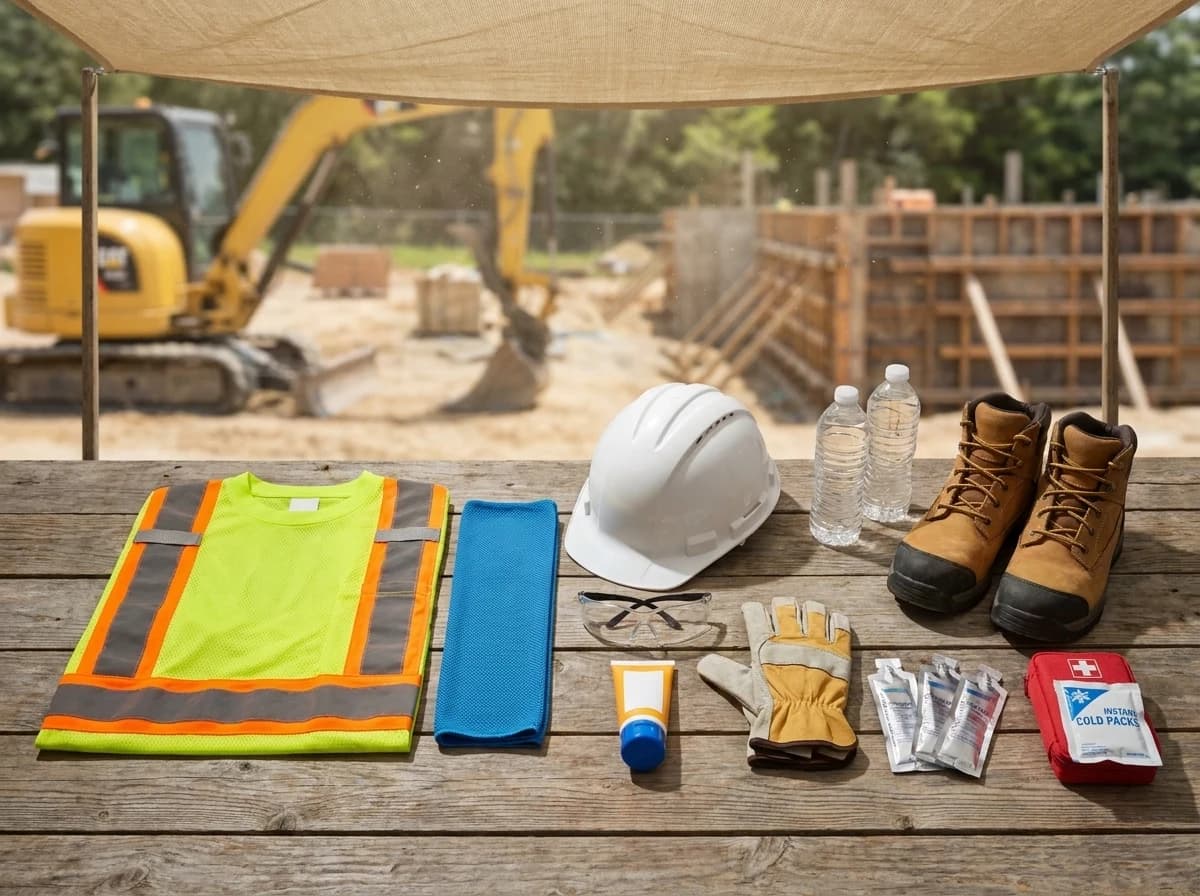 A heat stress PPE checklist should cover clothing, cooling support, hydration, shade, rest, acclimatization, and emergency response.