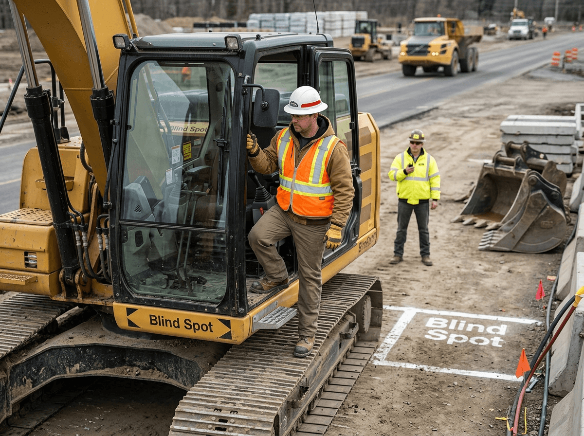 Heavy equipment operators move between protected cabs and high-risk ground zones, so their PPE routine needs its own checklist.