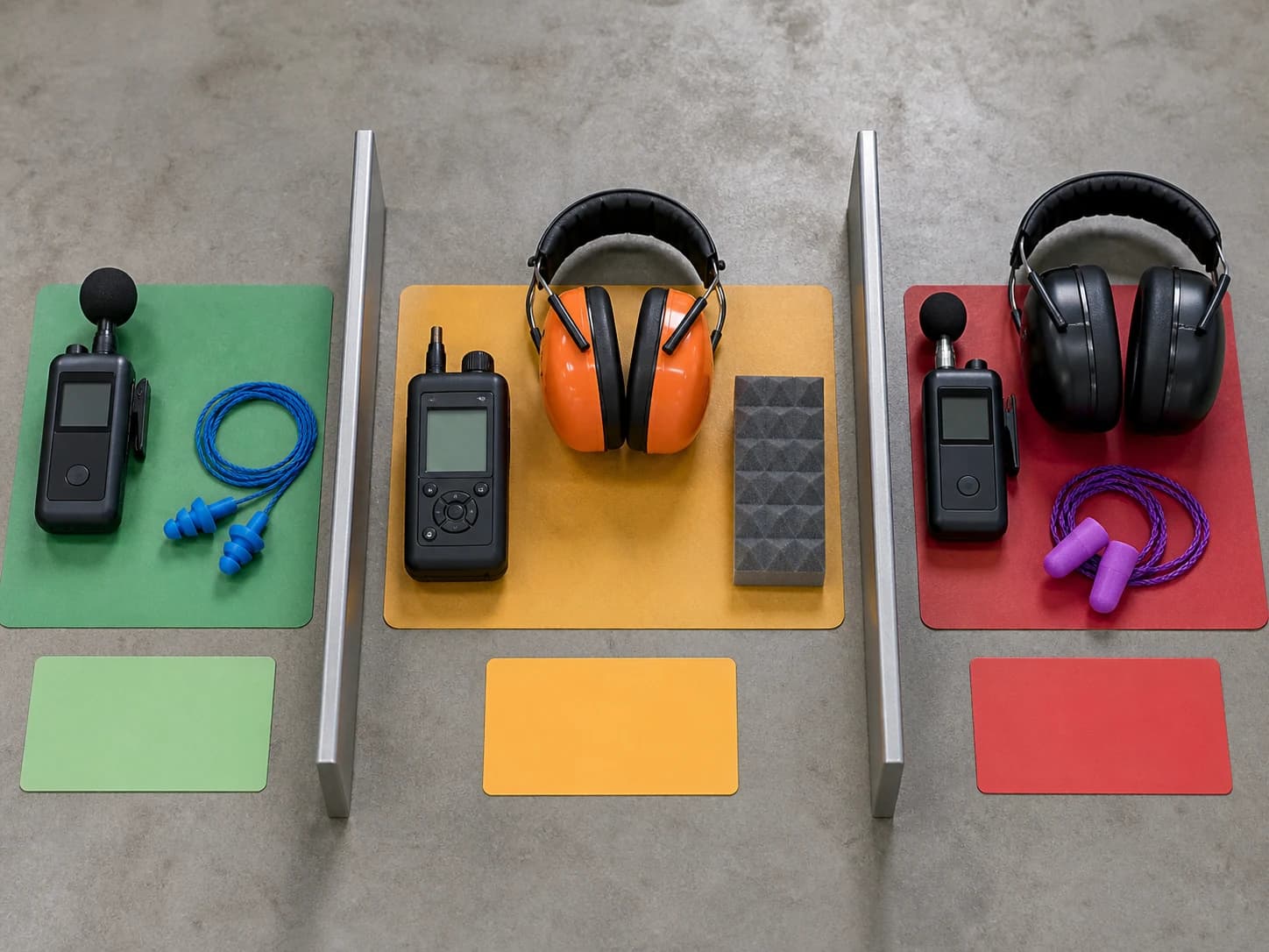 The MSHA Part 62 action level, PEL, and dual-protection level route miners into different controls and hearing conservation actions.