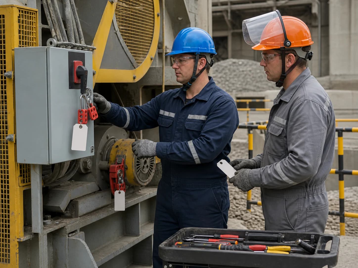 Maintenance PPE is selected only after shutdown scope, energy isolation, verification, blocking, permits, and access are defined.