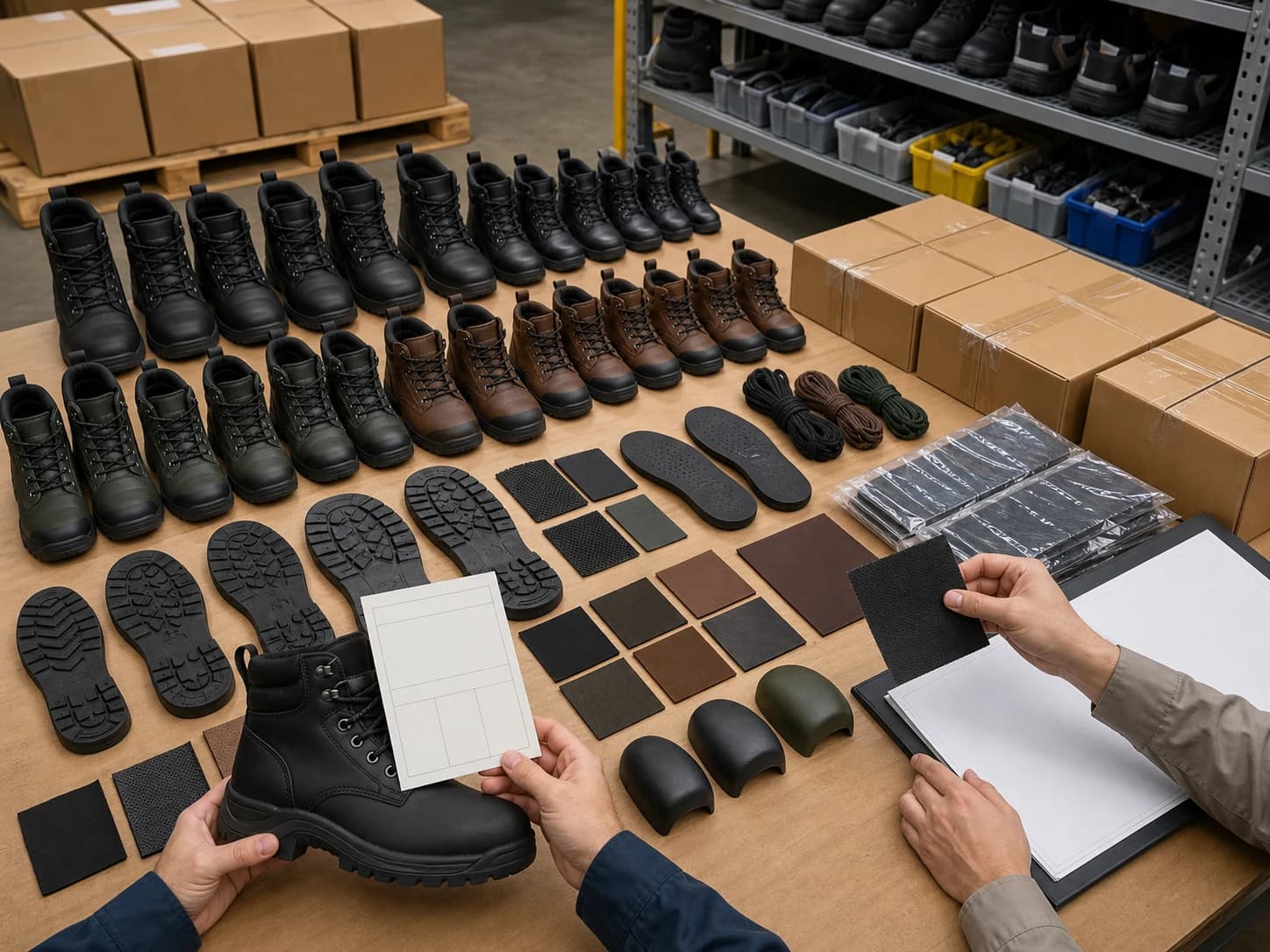 The RFQ should define hazards, standards, sizes, model evidence, sample approval, commercial terms, and lifecycle needs.