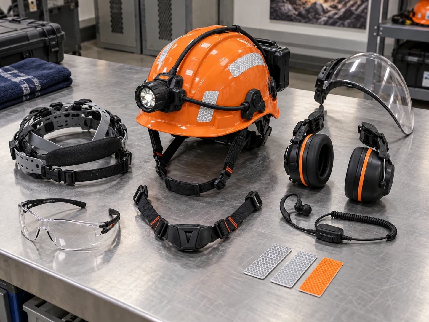 A mining helmet approval covers the hazard, shell, suspension, retention, lamp system, accessories, documents, and final worn configuration.