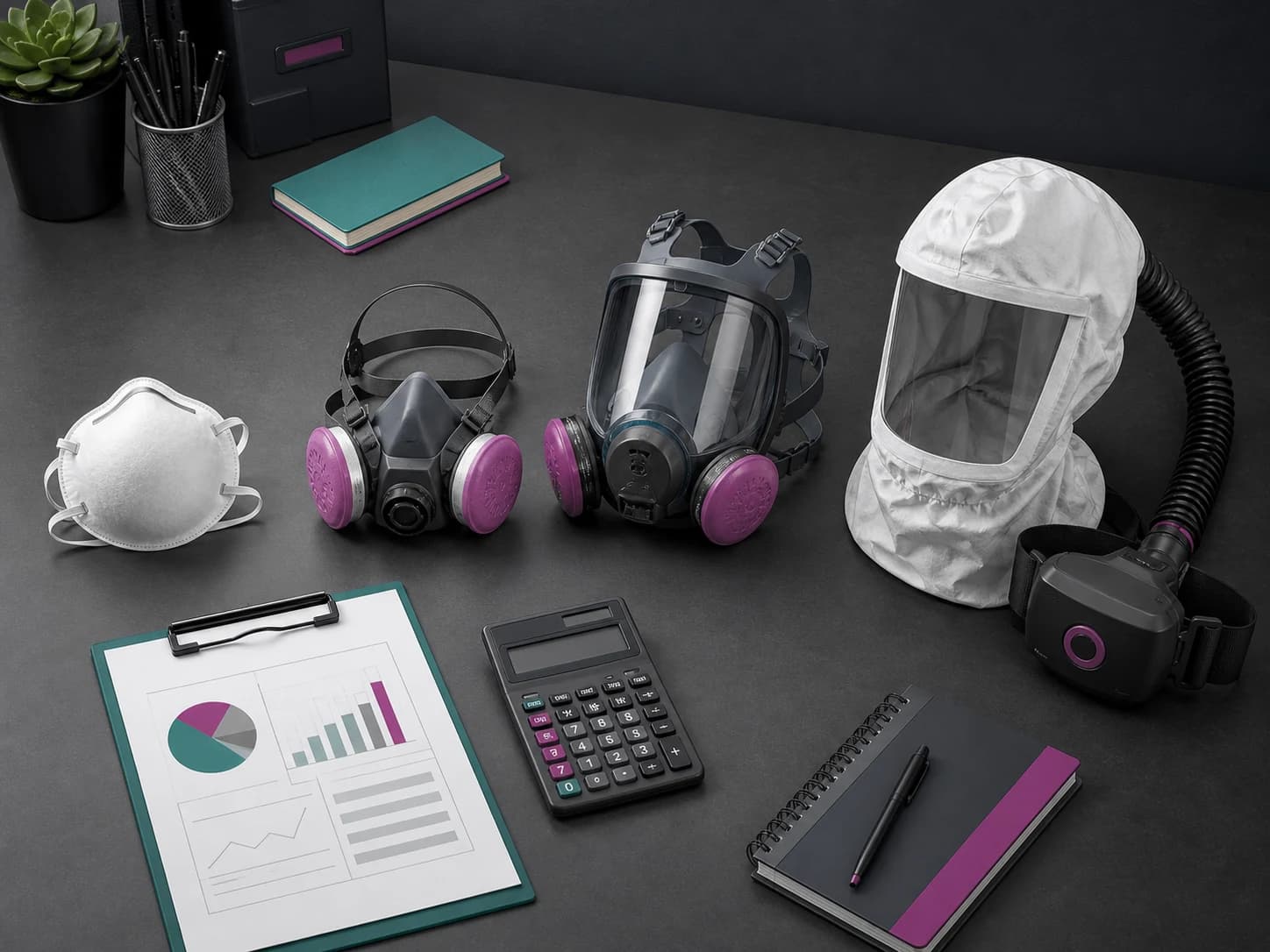 APF selection uses measured post-control concentration, the applicable limit or target, maximum use concentration, and the complete respirator class.