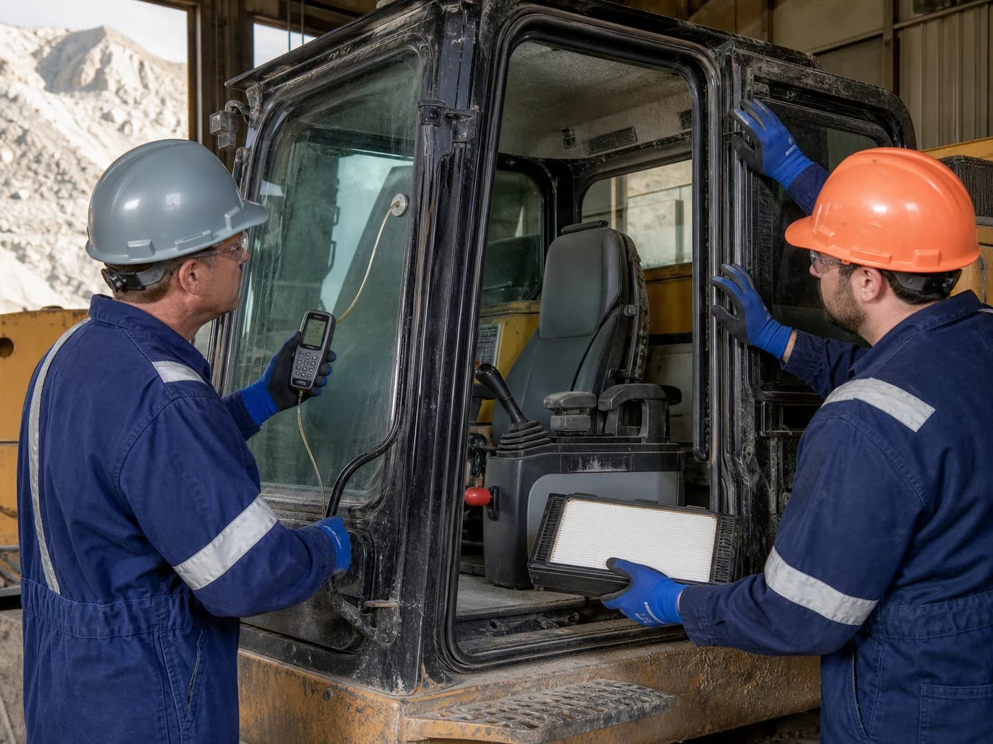 Control verification combines operating indicators, maintenance evidence, and follow-up exposure monitoring before respirator calculations are finalized.