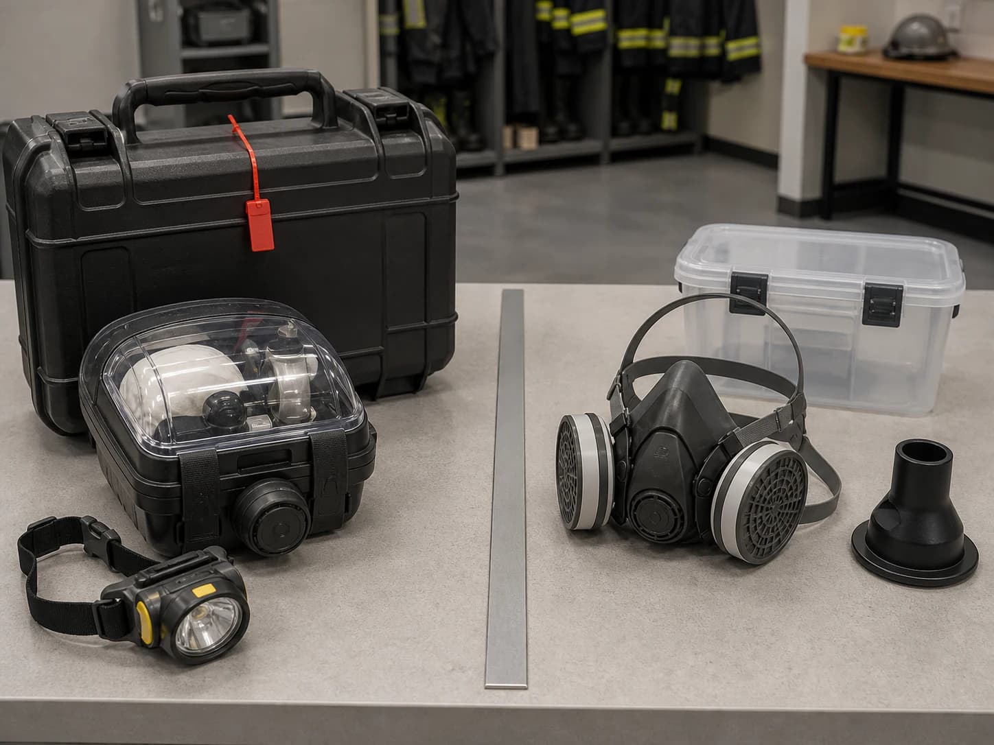 Emergency self-rescue devices and routine workplace respirators require separate approvals, programs, inspection, storage, training, and procurement records.