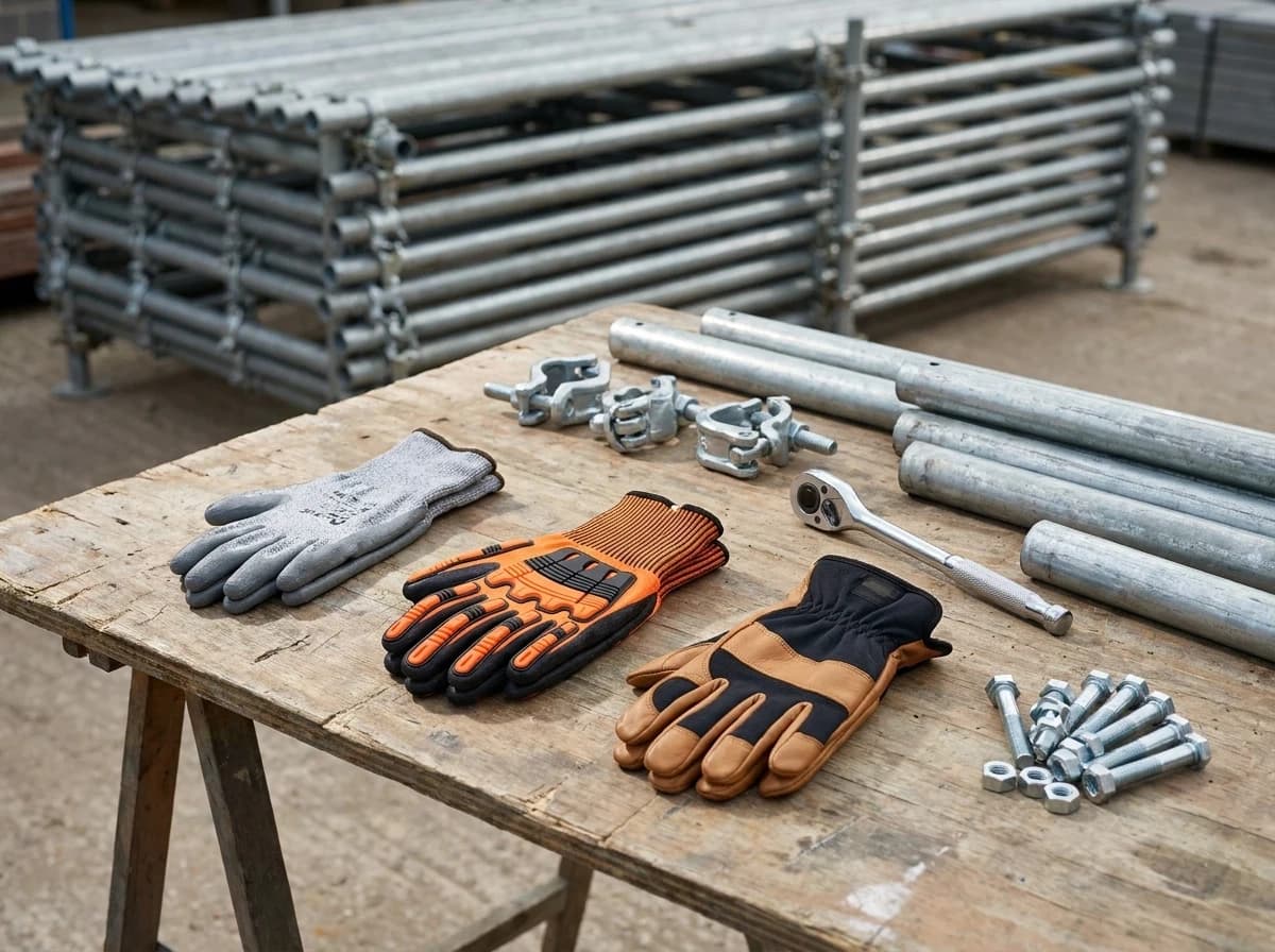 Scaffolding gloves should balance grip, abrasion resistance, cut resistance, impact protection, and tool dexterity.