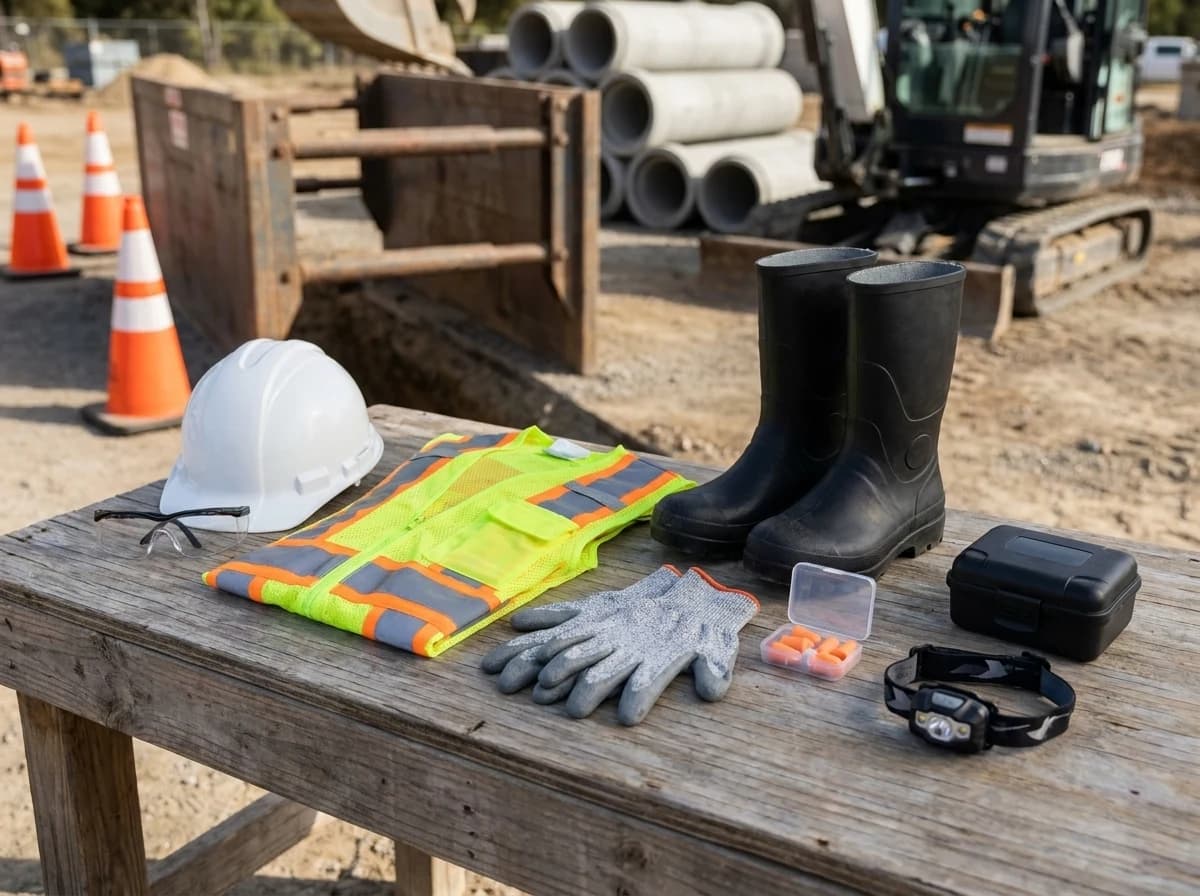 A trenching PPE checklist should cover baseline site entry, equipment zones, ground conditions, access, and rescue readiness.