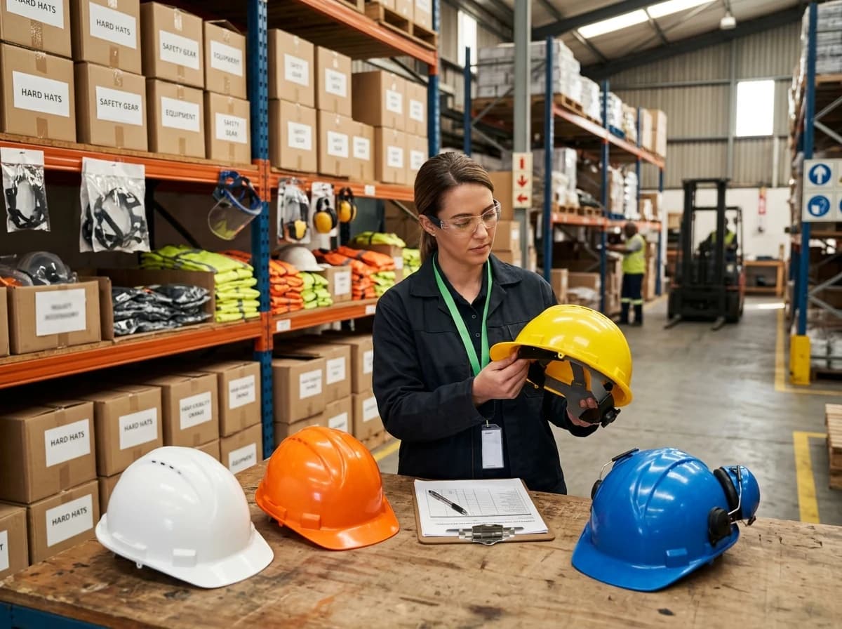 Contractor head protection orders work best when quantities are separated by role, task, and electrical exposure.