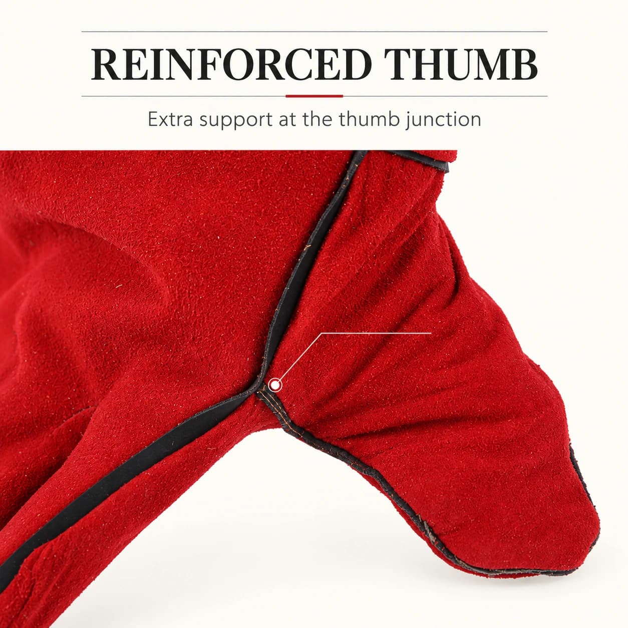 Reinforced thumb junction detail