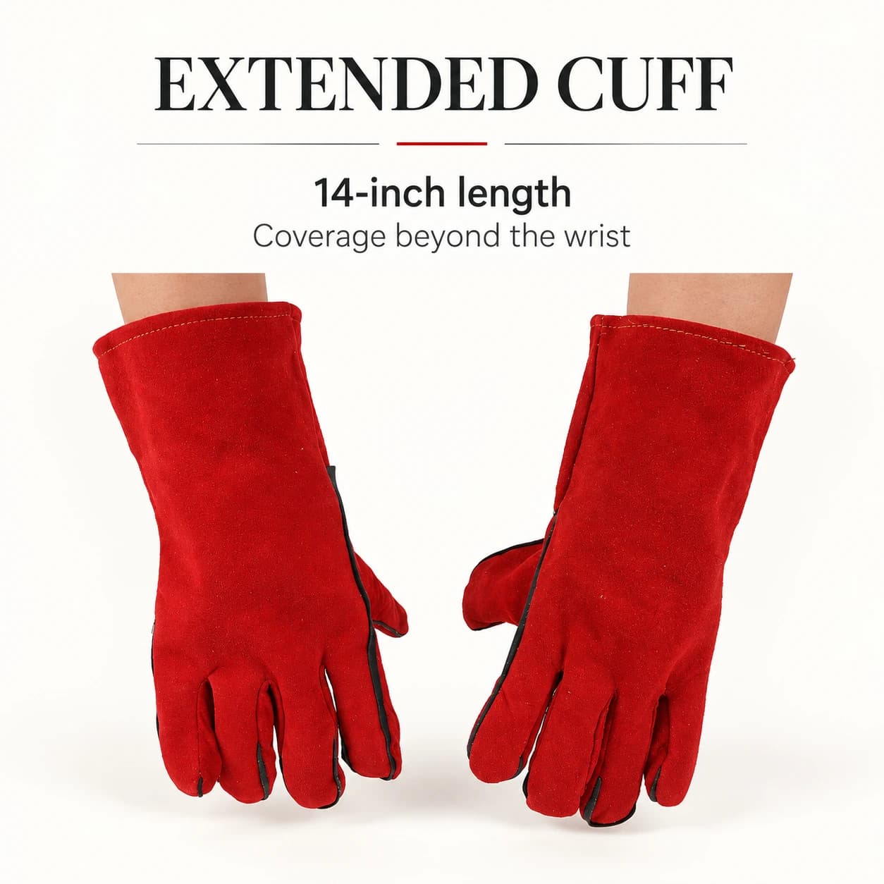 14-inch extended cuff design