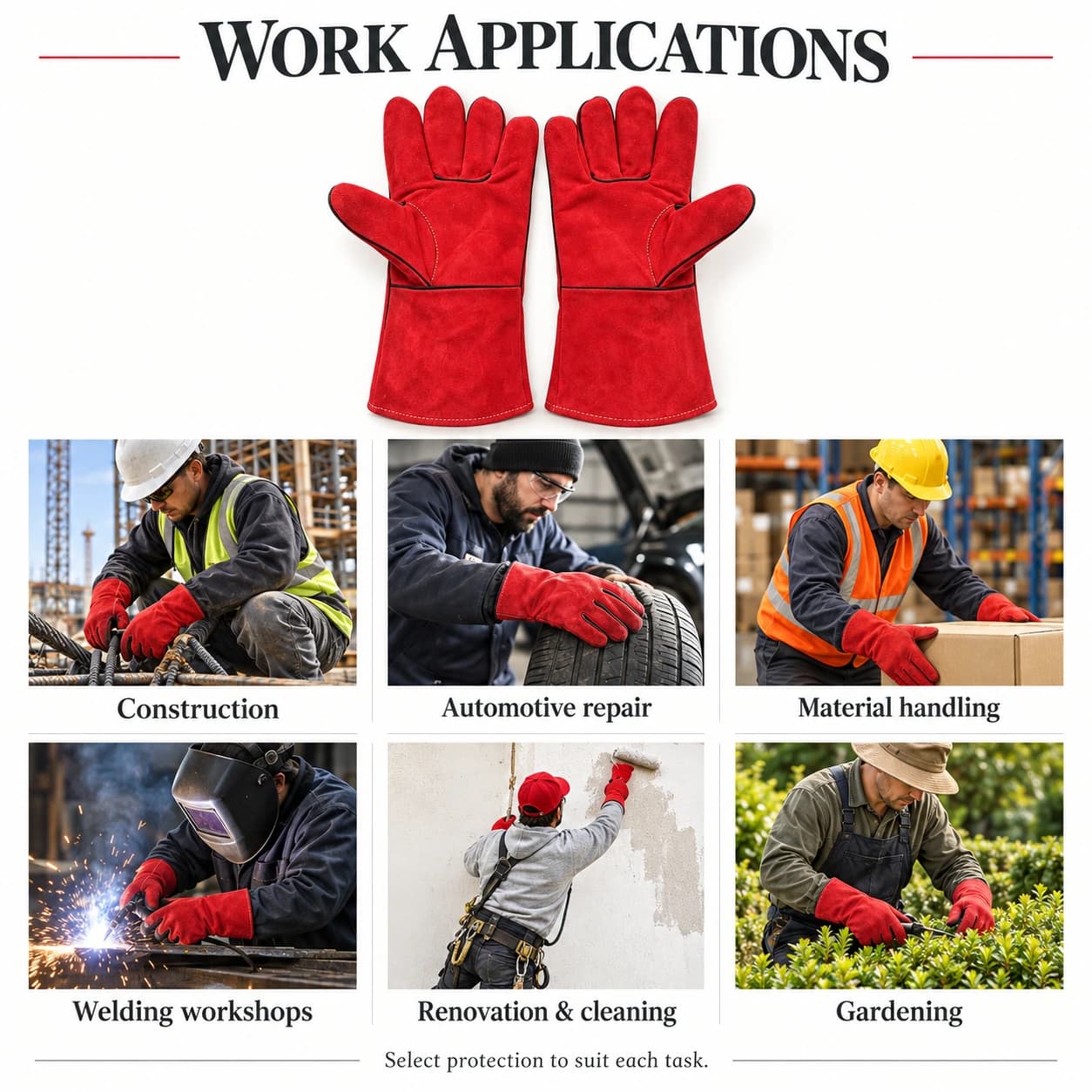 Source-listed work applications and task-specific selection