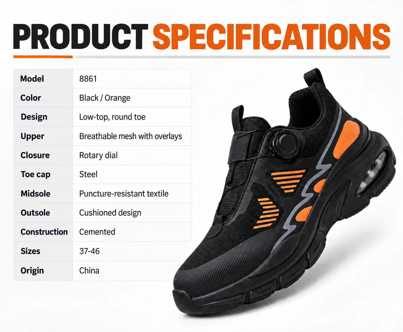 Model 8861 product specifications