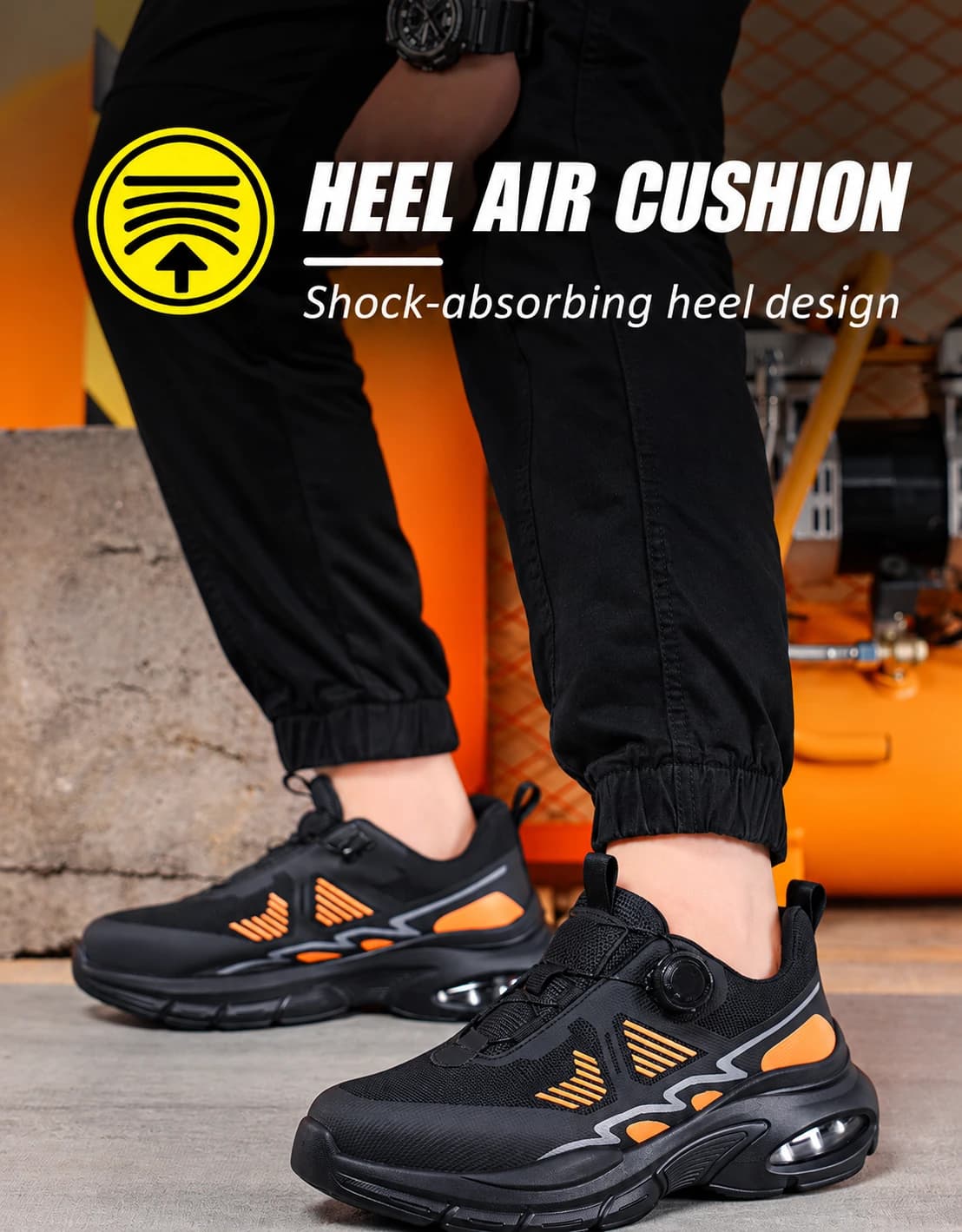 Heel air cushioning