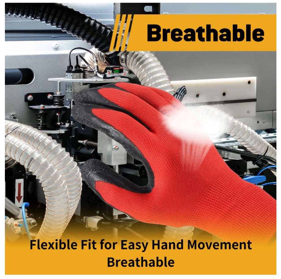 Breathable knit back for hand movement