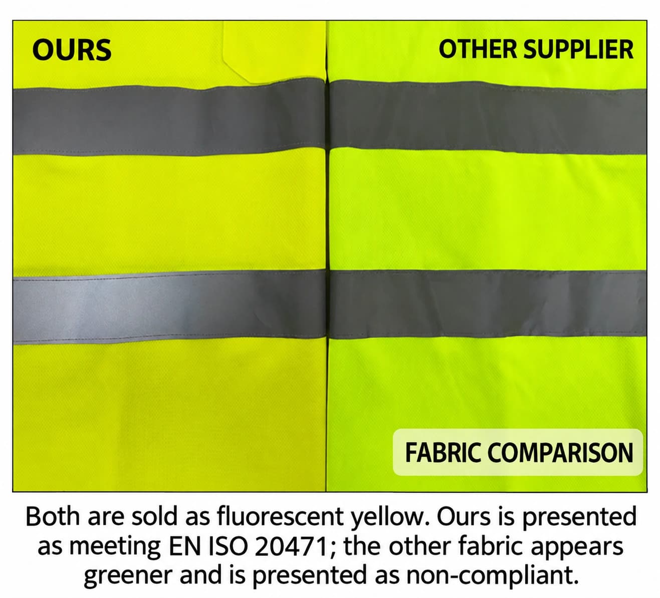 Polyester bird-eye fabric texture comparison
