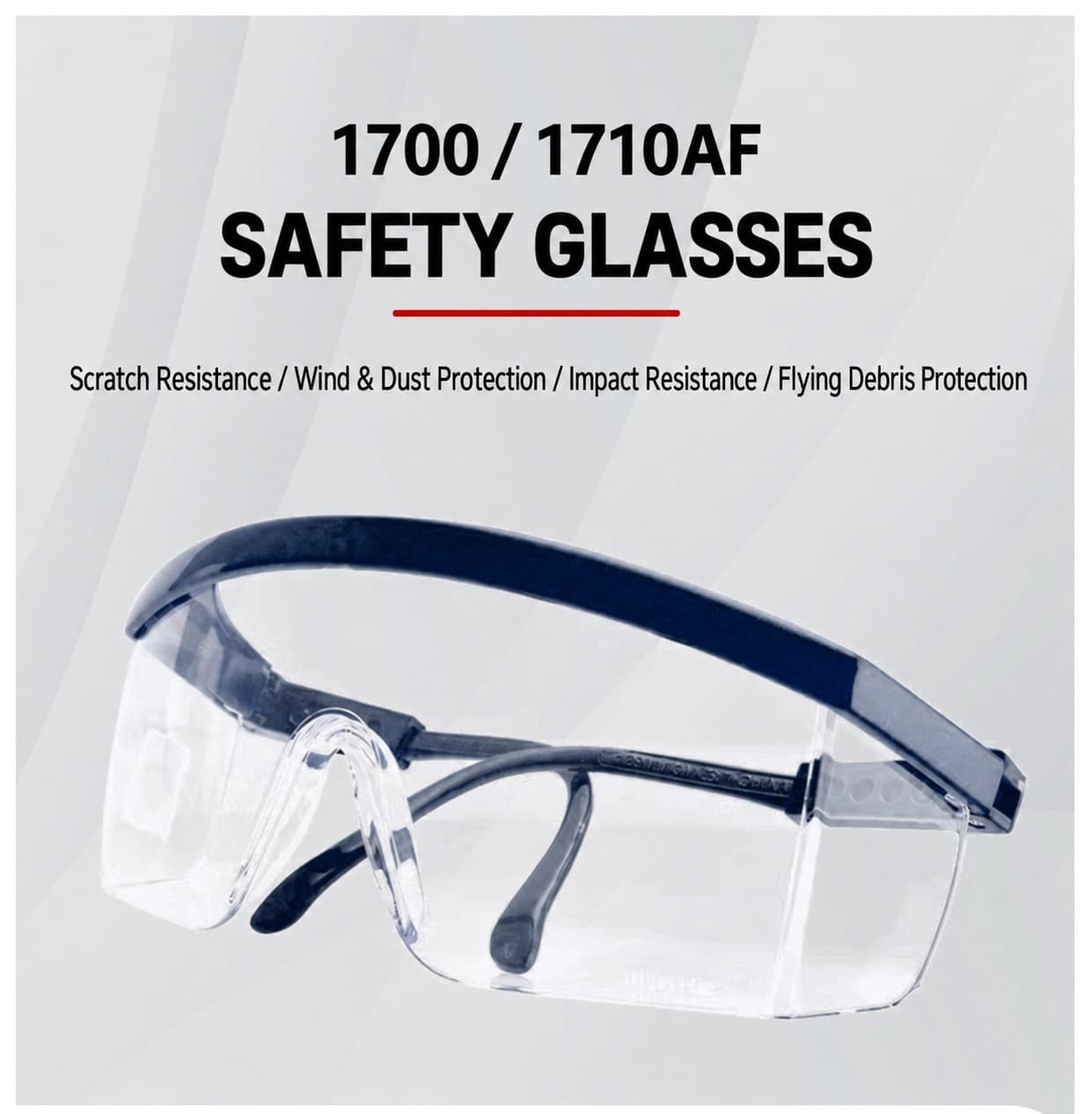 1700 and 1710AF safety glasses protection features