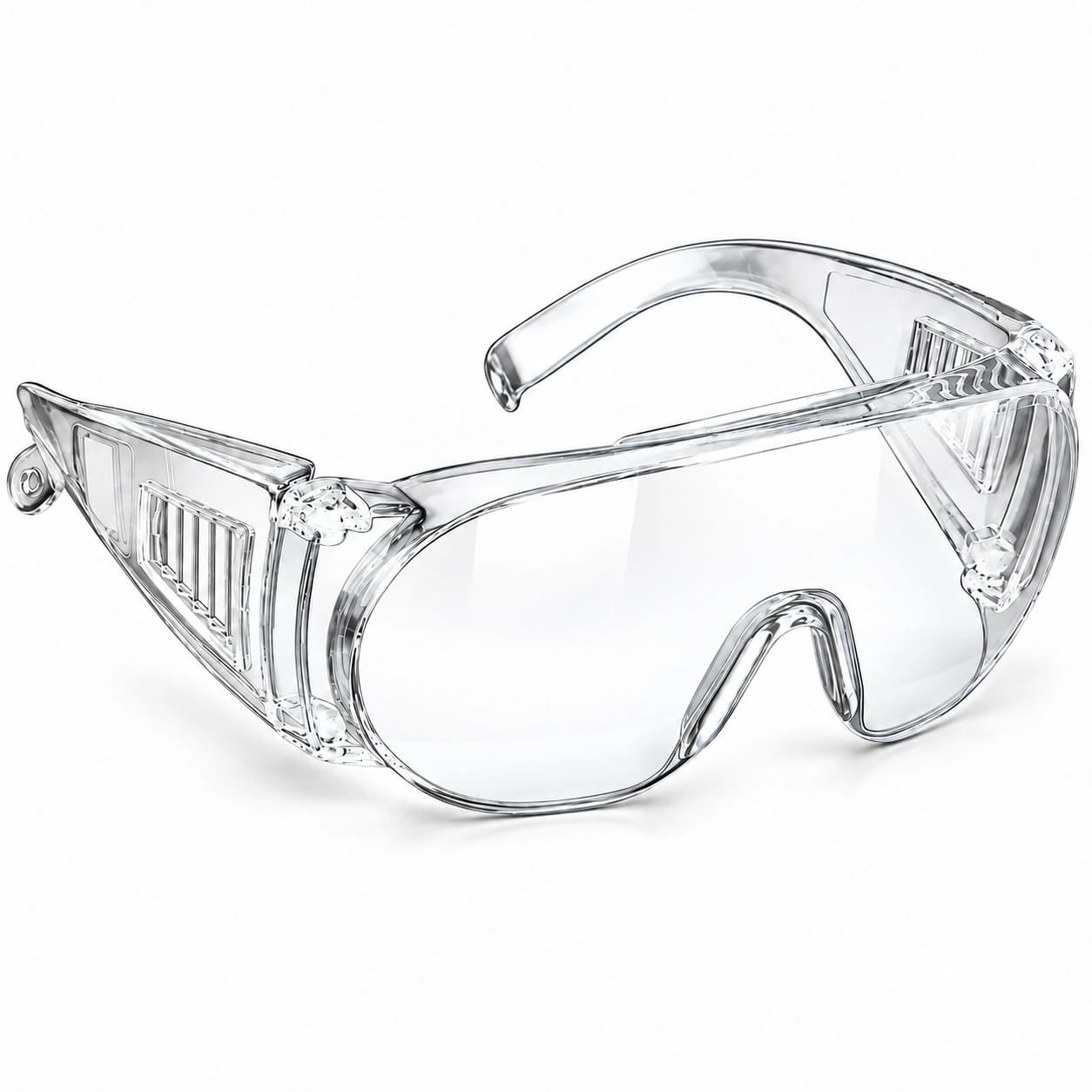 Clear PC Anti-Scratch Over-Glasses Safety Glasses