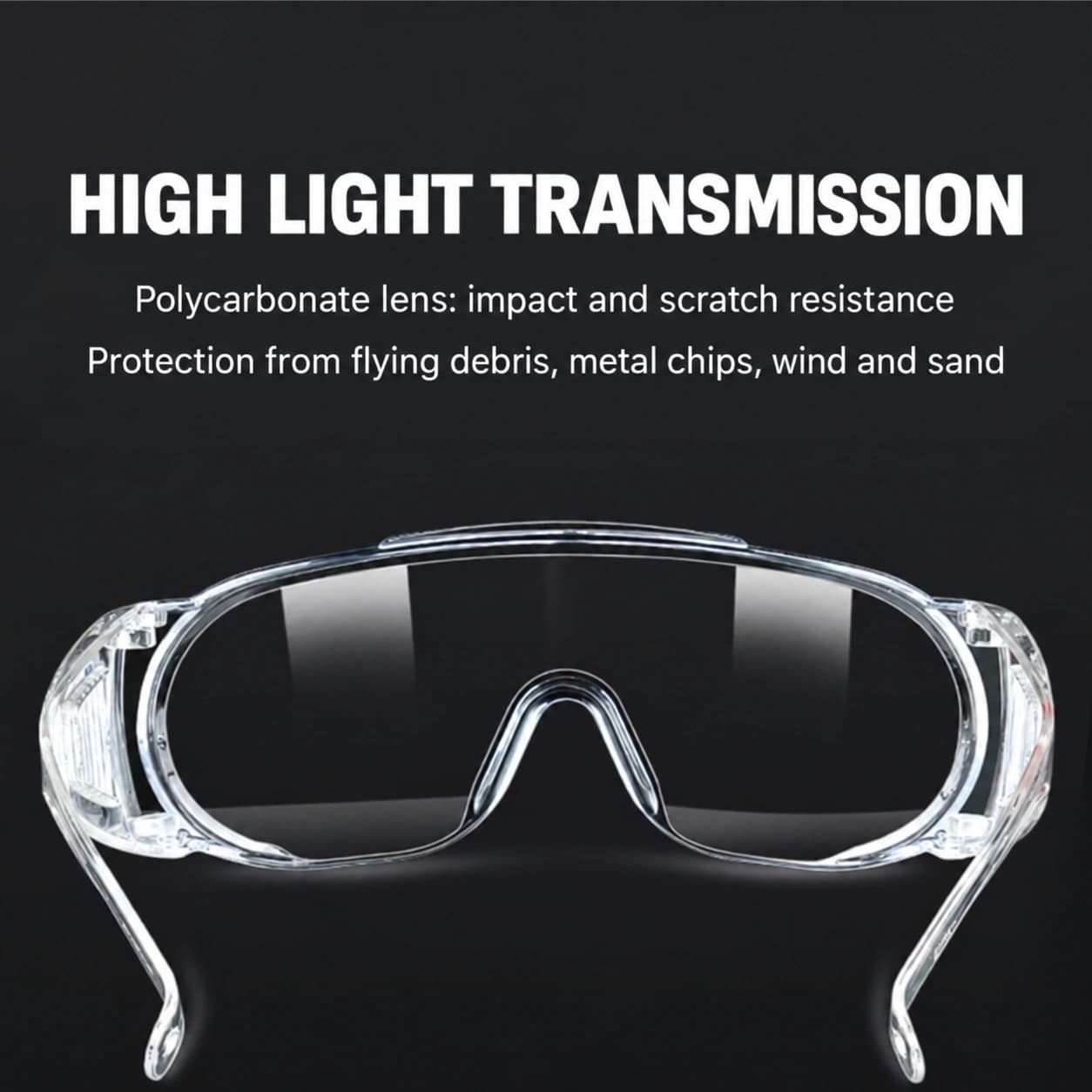 Front view and clear polycarbonate lens