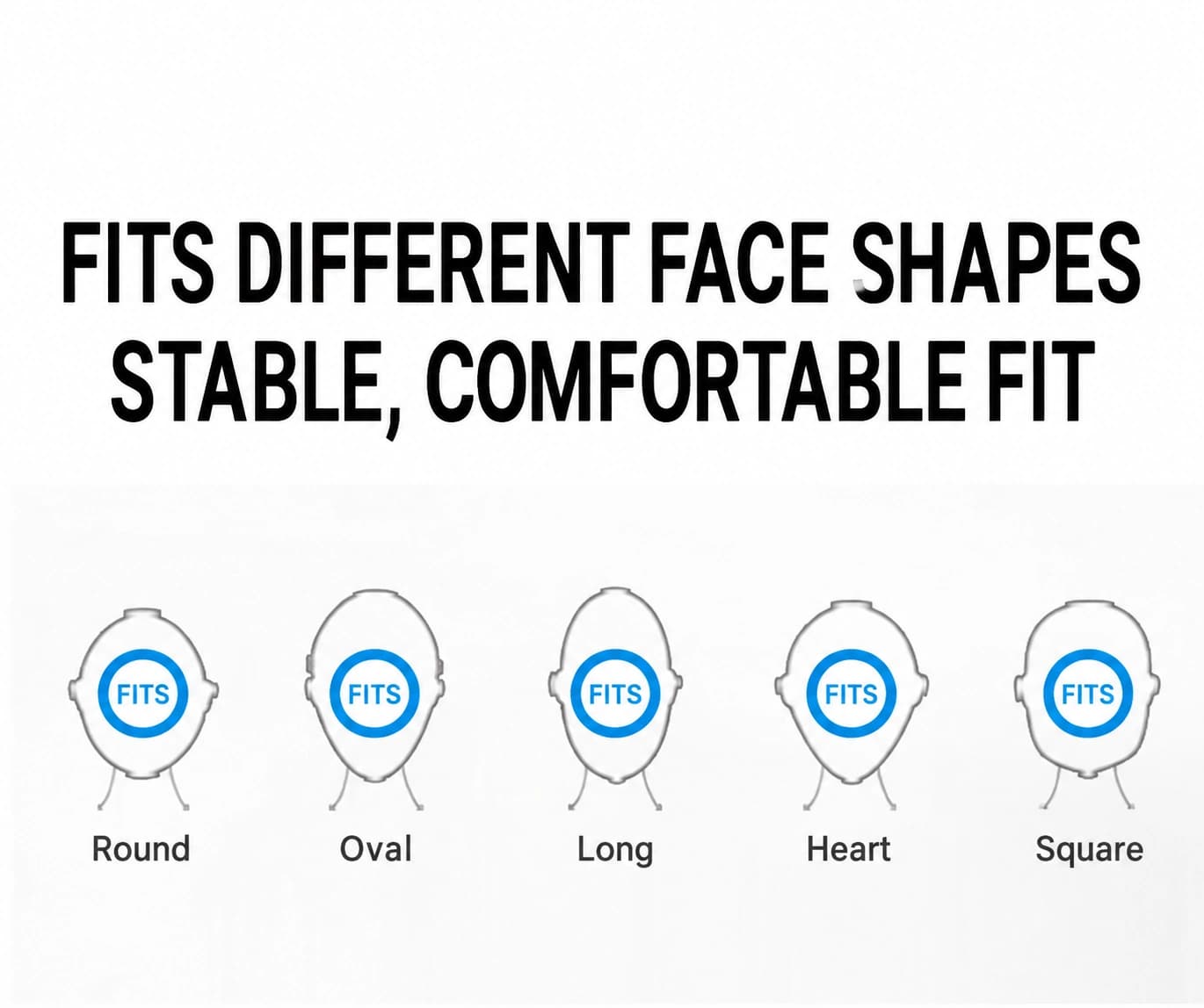 Safety glasses fit for different face shapes